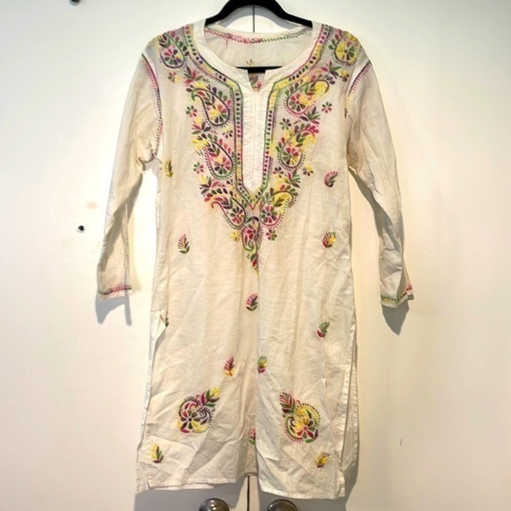 Made in India embroidered pullover tunic